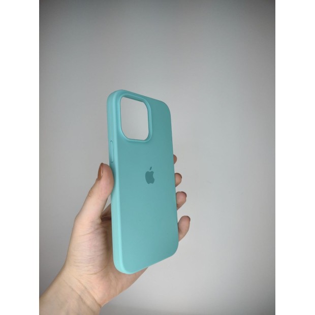 Силіконовий оригінальний чохол для Apple iPhone 14 Pro Max (23) Sea Blue