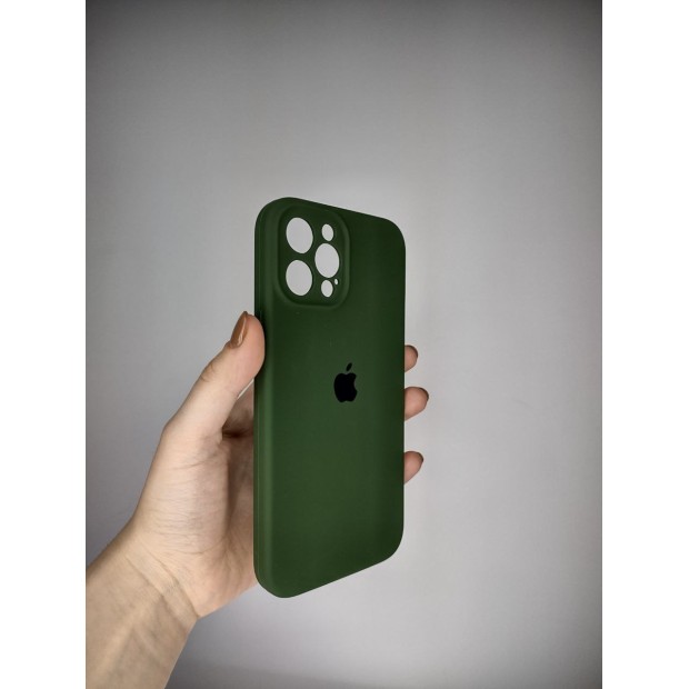 Силіконовий чохол Original RoundCam для Apple iPhone 12 Pro Max (Лісовий Зелений)