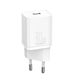 Baseus Super Si 30W Power Adapter (1 Type-C) (White) CCSUP-J02