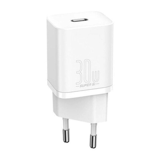 Baseus Super Si 30W Power Adapter (1 Type-C) (White) CCSUP-J02