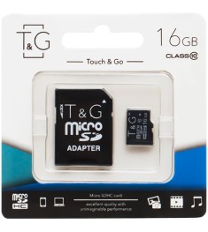 Карта пам'яті Touch & Go MicroSDHC 16Гб (Клас 10) + SD-адаптер