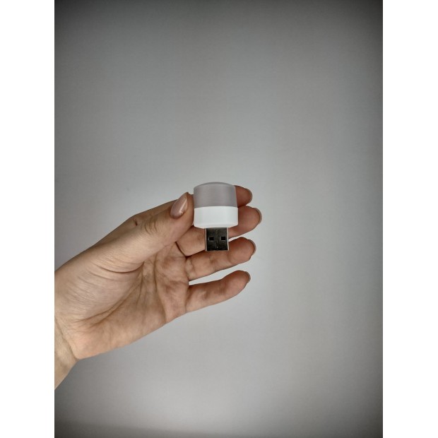 USB лампа-фонарик ночник 1W USB LED Light (Холодный свет) (Белый)