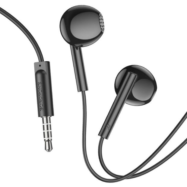 Wired earphones-headset Borofone BM76 (Black)