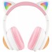 Беспроводные накладные наушники-гарнитура Proove Kids LumiCat (White / Pink)