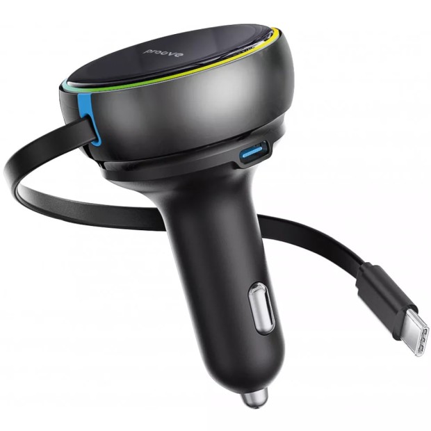 АЗУ-адаптер Proove Hammer 81W (USB + Type-C) + встроенный Type-C кабель (Black) АЗУ-адаптер Proove Hammer 81W (USB + Type-C) + встроенный Type-C кабель (Black)