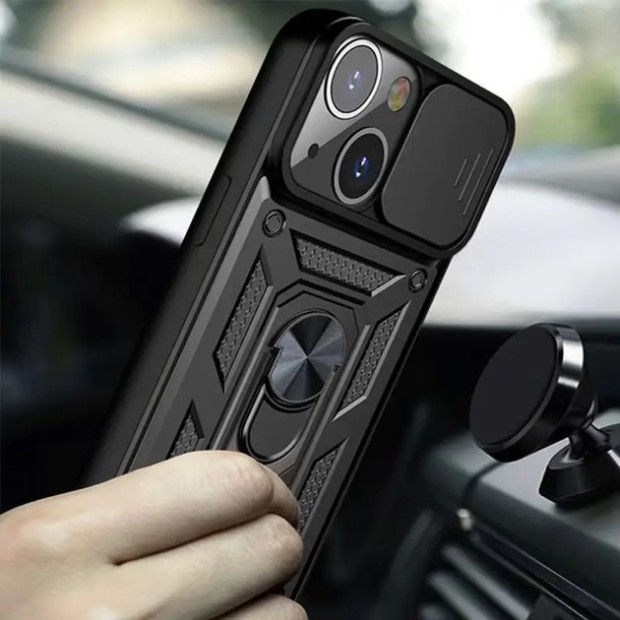 Бронь-чехол Ring Serge Armor Case Apple iPhone 13/14 (ShutCam) (Чёрный)