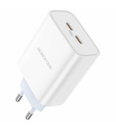 СЗУ-адаптер USB Borofone BA73A PD 35W (2Type-C) (Белый)