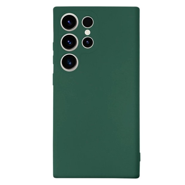 Чохол Silicone Case Samsung Galaxy S23 Ultra (Темно-зелений)