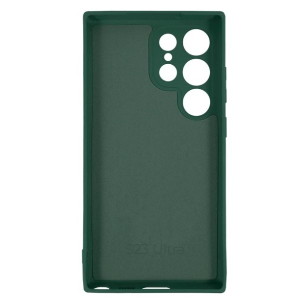 Чохол Silicone Case Samsung Galaxy S23 Ultra (Темно-зелений)