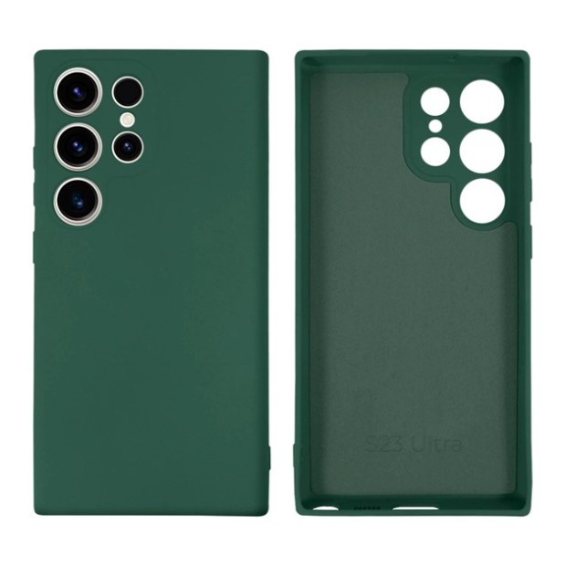 Чохол Silicone Case Samsung Galaxy S23 Ultra (Темно-зелений)