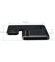 Беспроводное зарядное устройство Essager Jiecheng 15W 4in1 (Black) EWXZM-JC01-Z