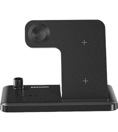 Бездротовий зарядний пристрій Essager Jiecheng 15W 4в1 (Чорний) EWXZM-JC01-Z