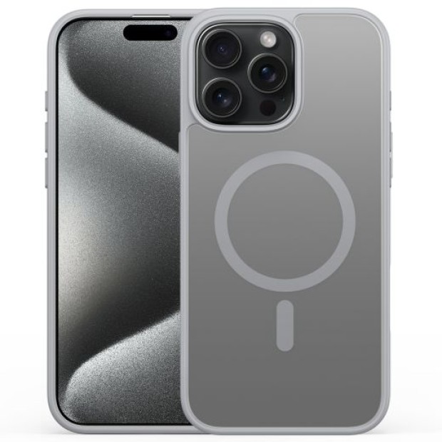 Силиконовый чехол Alabay Cloud Matte Apple iPhone 16 Pro (Grey)