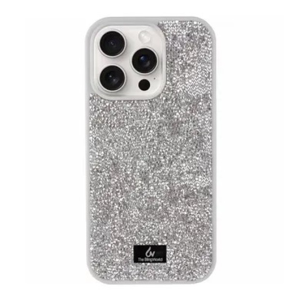 Чохол Bling World Rock Diamond для iPhone 16 Pro (Срібний)
