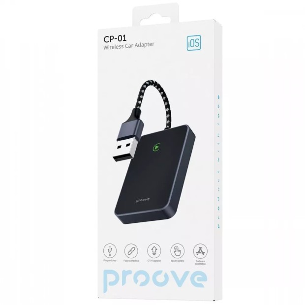 Адаптер Bluetooth Proove СP-01 CarPlay Wireless Car Adapter (Black) SMCP00100001