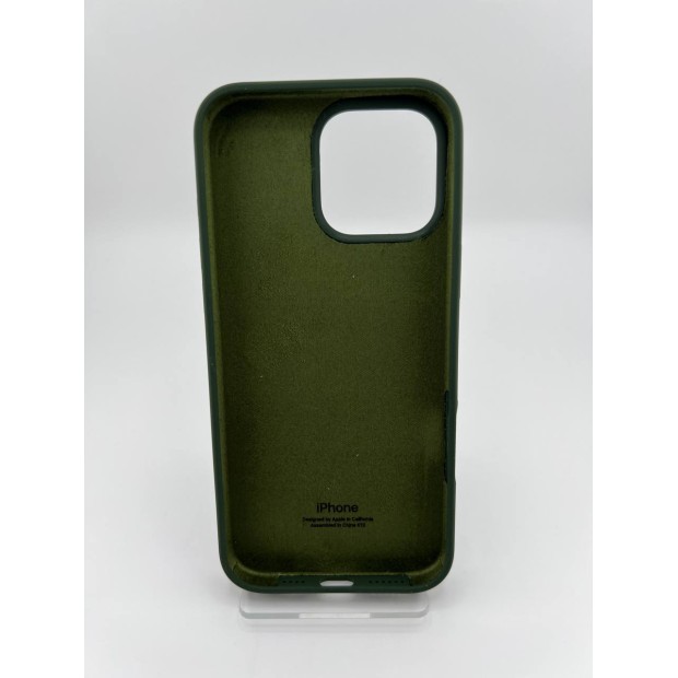 Силіконовий оригінальний чохол круглої форми для Apple iPhone 16 Pro Max (69) Atrovirens.