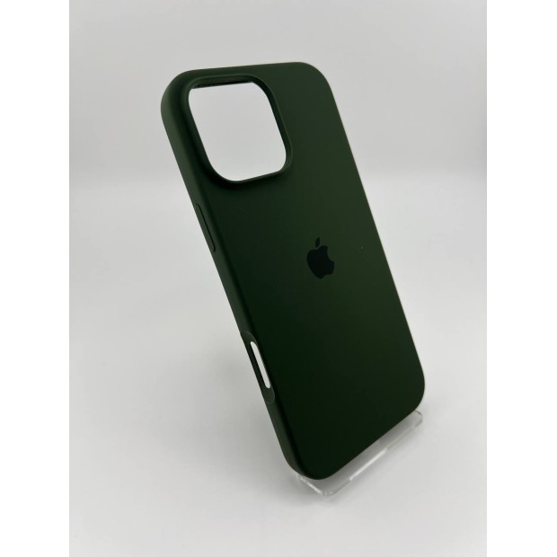 Силикон Original Round Case Apple iPhone 16 Pro Max (69) Atrovirens