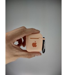 Чохол для навушників Slim Case Logo Apple AirPods 1  /  2 (Грейпфрут)