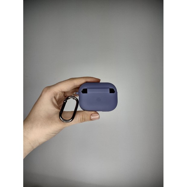 Чохол для навушників Full Silicone Case with Microfiber Apple AirPods Pro 2 (34) кольору Лавандовий Сірий.