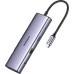Адаптер UGREEN CM498 (USB-C на 3USB 3.0 / HDMI / VGA / RJ45 Gigabit / SD / TF / AUX3.5мм / PD) (Сірий) (15601)