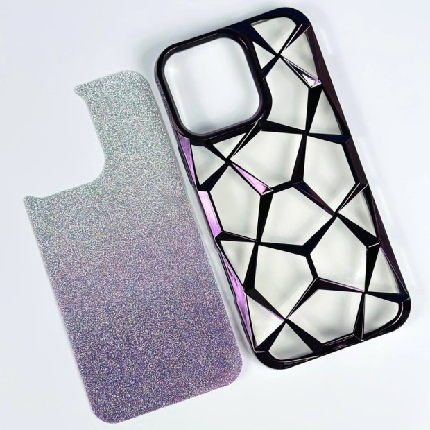 Накладка 3D Prism Metal для Apple iPhone 14 Pro Max (Аметист)