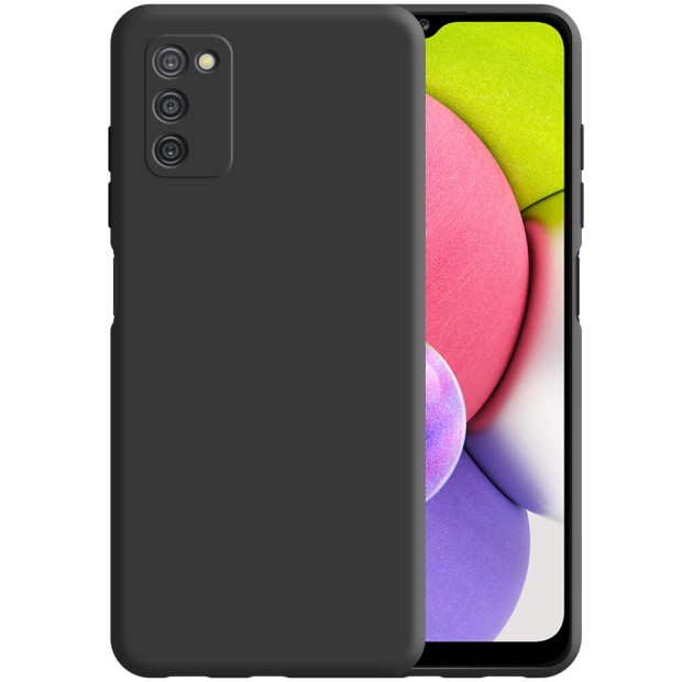 Силіконовий Original 360 чохол для Samsung Galaxy A03S (2021) (ShutCam) (Чорний)