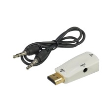 Перехідник Rivex HDMI - VGA + AUX 3.5 мм (Знижка) (Категорія 1)