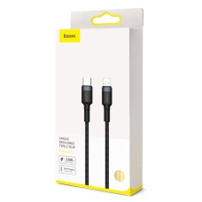USB-кабель Baseus Cafule 18W (1м) (Type-C - Lightning) (Чорний) CATLKLF-G1