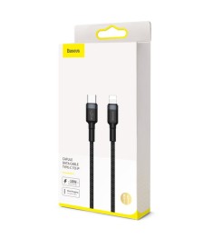 USB-кабель Baseus Cafule 18W (1м) (Type-C - Lightning) (Чорний) CATLKLF-G1