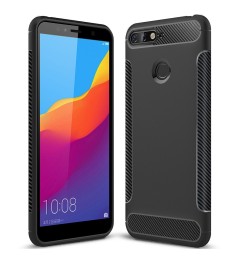 Силикон Soft Carbon Huawei Y6 (2018) / Y6 Prime (2018) / Honor 7A Pro (Чёрный)
