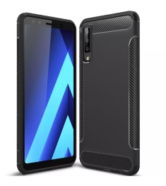 Силіконовий чохол Soft Carbon для Samsung Galaxy A7 (2018) A750 (Чорний)