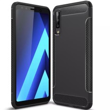 Силіконовий чохол Soft Carbon для Samsung Galaxy A7 (2018) A750 (Чорний)