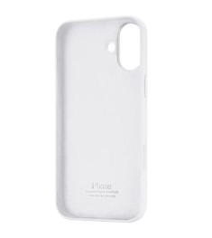 Силикон Original Round Case Apple iPhone 16 Plus (06) White