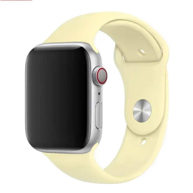 Ремінець Apple Watch Silicone 38  /  40  /  41мм (51) Пастельний Жовтий