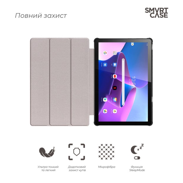 Smart Case Lenovo Tab M10 3rd Gen (Чорний) в формі обкладинки-книжки.
