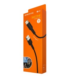 USB-кабель Borofone Silicone BX30 (Type-C) (Чорний) (Уцінка) (Категорія 1)