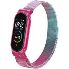 Ремінець Milanese Loop Gradient для Xiaomi Mi Band 3  /  Mi Band 4 (Рожево-бірюзовий)