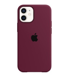 Силіконовий оригінальний чохол Apple iPhone 12 Mini (57) Marsala