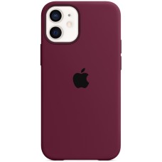Силіконовий оригінальний чохол Apple iPhone 12 Mini (57) Marsala