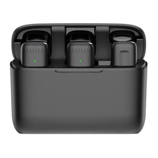 Бездротовий петличний мікрофон J13 Dual iPhone (Lightning) (Чорний)