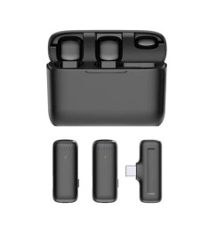 Беспроводной микрофон петличный J13 Dual iPhone (Lightning) (Чёрный)