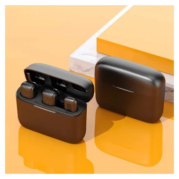 Беспроводной микрофон петличный J13 Dual iPhone (Lightning) (Чёрный)