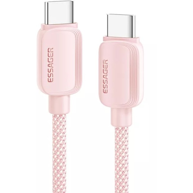 USB-кабель Essager Breeze 100W (Type-C - Type-C) (1m) (Pink) EXCTT1-WL04-P