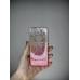 Силикон Glitter Apple iPhone 6 / 6s (Gradient Golden-Pink Dress)