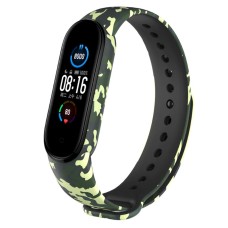 Strap Picture Design for Xiaomi Mi Band 5  /  Mi Band 6  /  Mi Band 7 (4) Camouflage Green