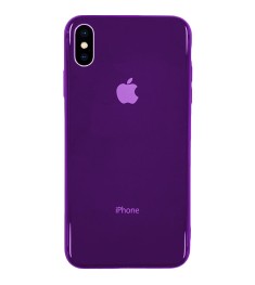 Накладка Premium Glass Case Apple iPhone X / XS (Фиолетовый)