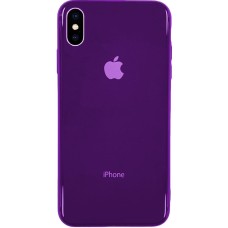 Premium Glass Case Apple iPhone X / XS (Purple) Premium Glass Case Apple iPhone X / XS (Purple)