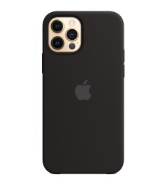 Оригінальний силіконовий чохол Apple для iPhone 12 Pro Max (07) чорний.