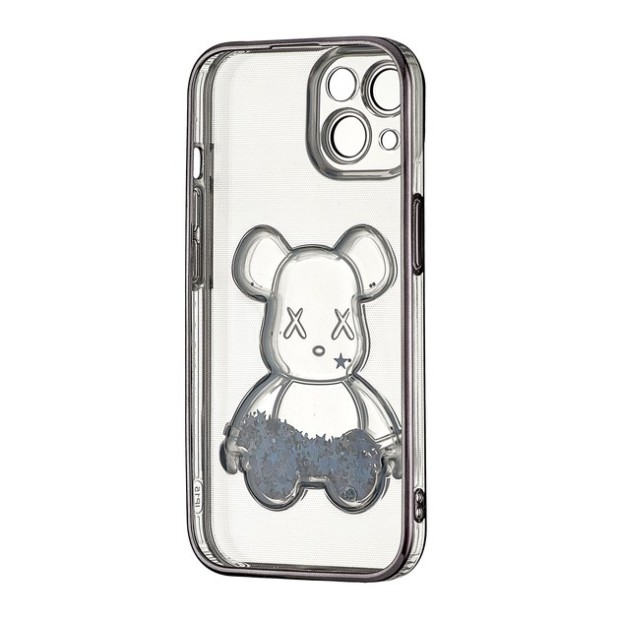 Чохол UMKU Bear Shine для Apple iPhone 15 (чорний) Чохол UMKU Bear Shine для Apple iPhone 15 (чорний)