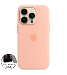 Силіконовий оригінальний чохол Apple iPhone 14 Pro (Грейпфрут)